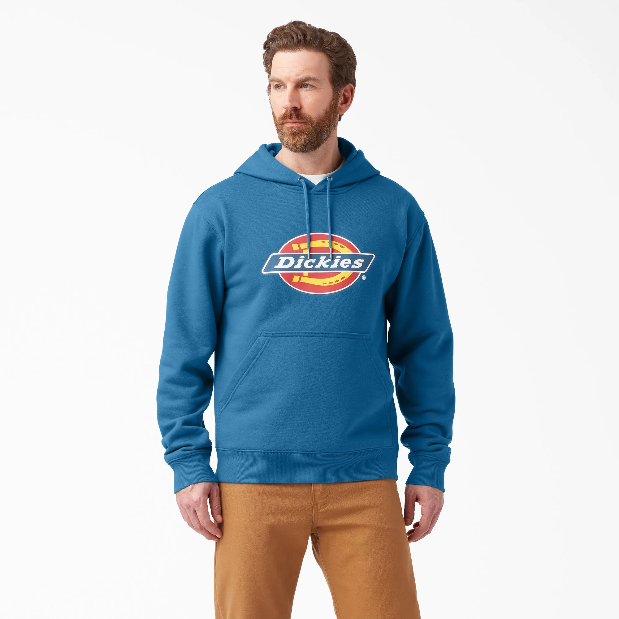 Dickies Men's Tri-Color Logo Knit Fleece Hoodie