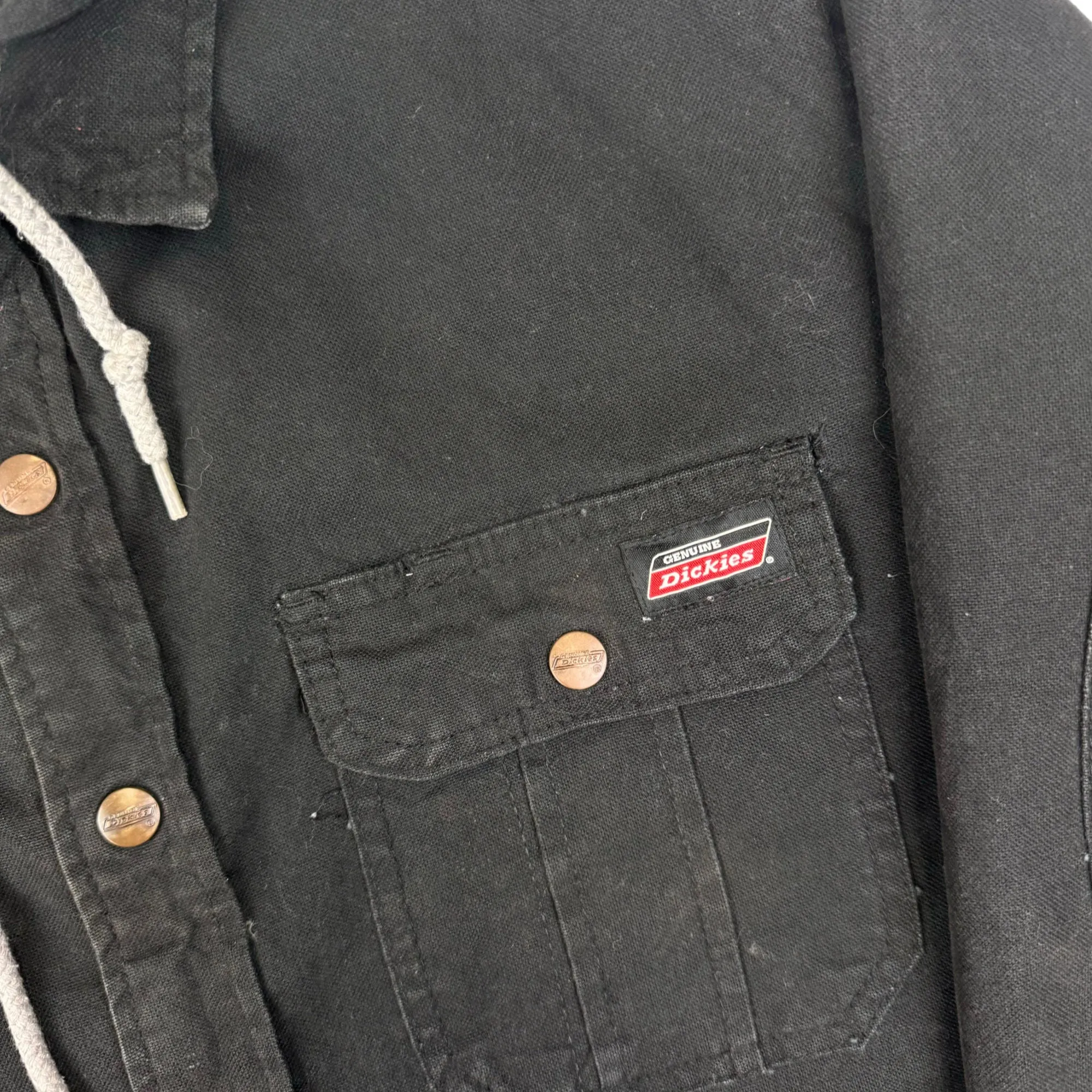 Dickies Quilted Lined Hooded Workwear Shacket Jacket Black