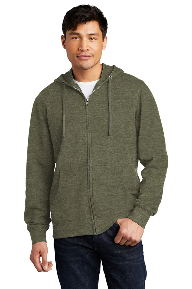 District V.I.T. Custom Full-Zip Fleece Hoodie. DT6102