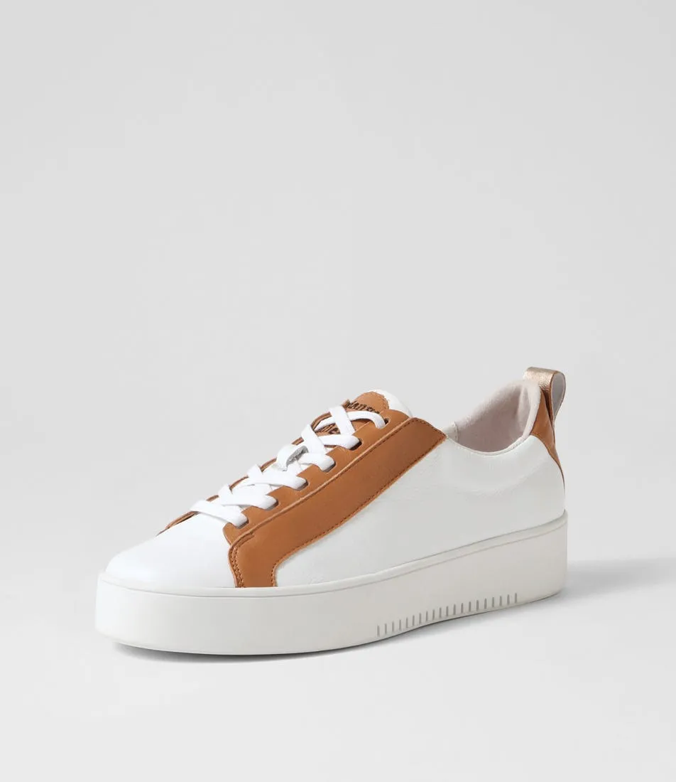 DJANGO & JULIETTE Larett White Dark Tan Multi Sneakers