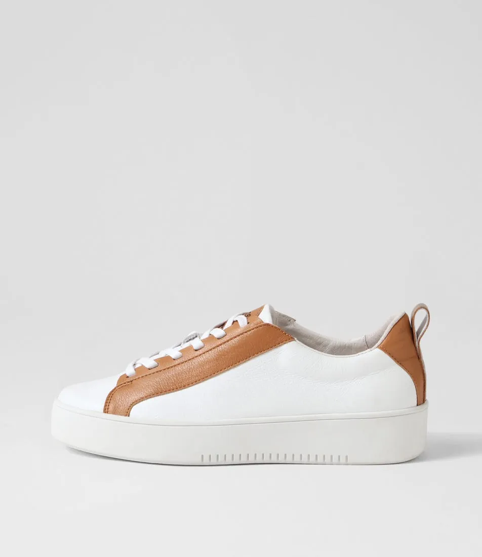 DJANGO & JULIETTE Larett White Dark Tan Multi Sneakers