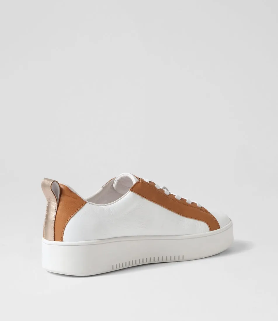 DJANGO & JULIETTE Larett White Dark Tan Multi Sneakers