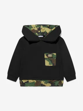 Dolce & Gabbana Boys Cotton Camouflage Trim Hoodie