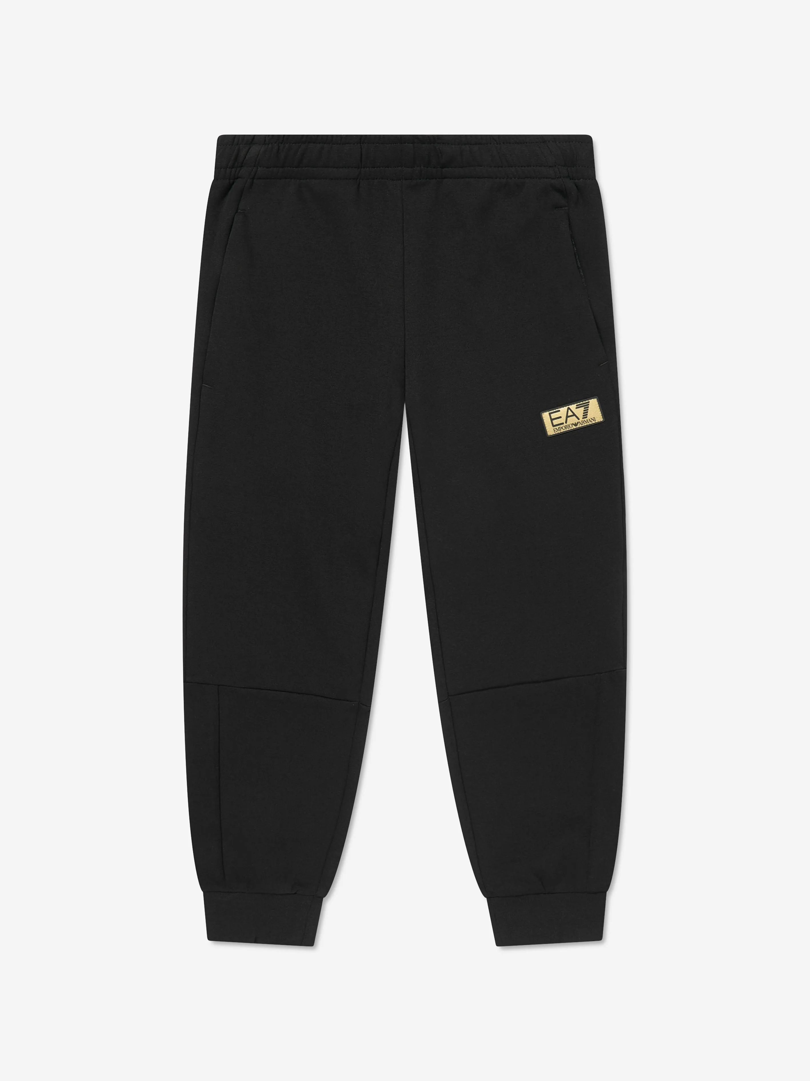 EA7 Emporio Armani Boys Gold Label Joggers in Black