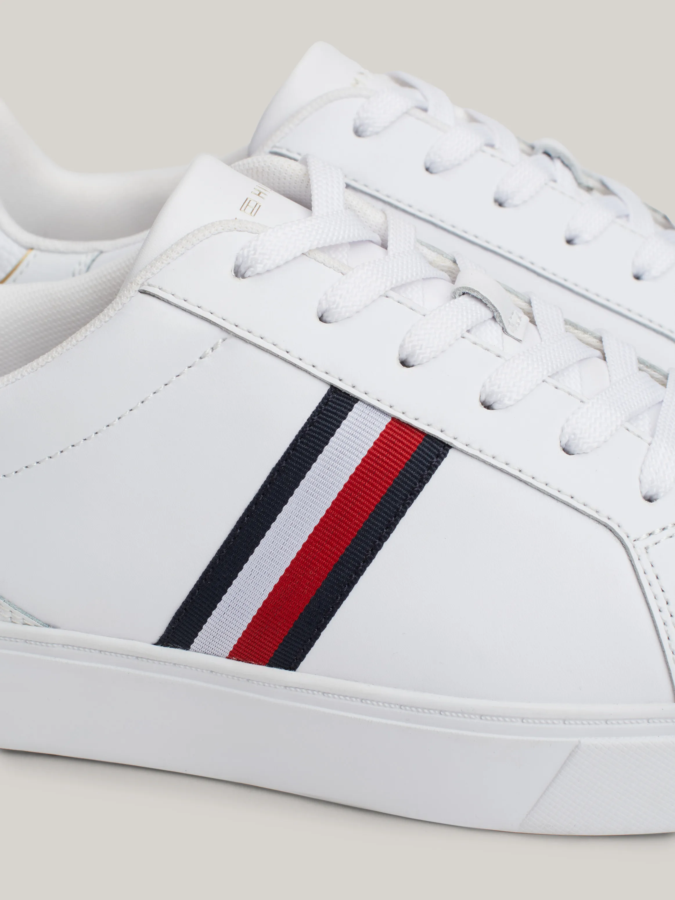 Essential Leather Signature Tape Court Trainers | Sneakers | Tommy Hilfiger