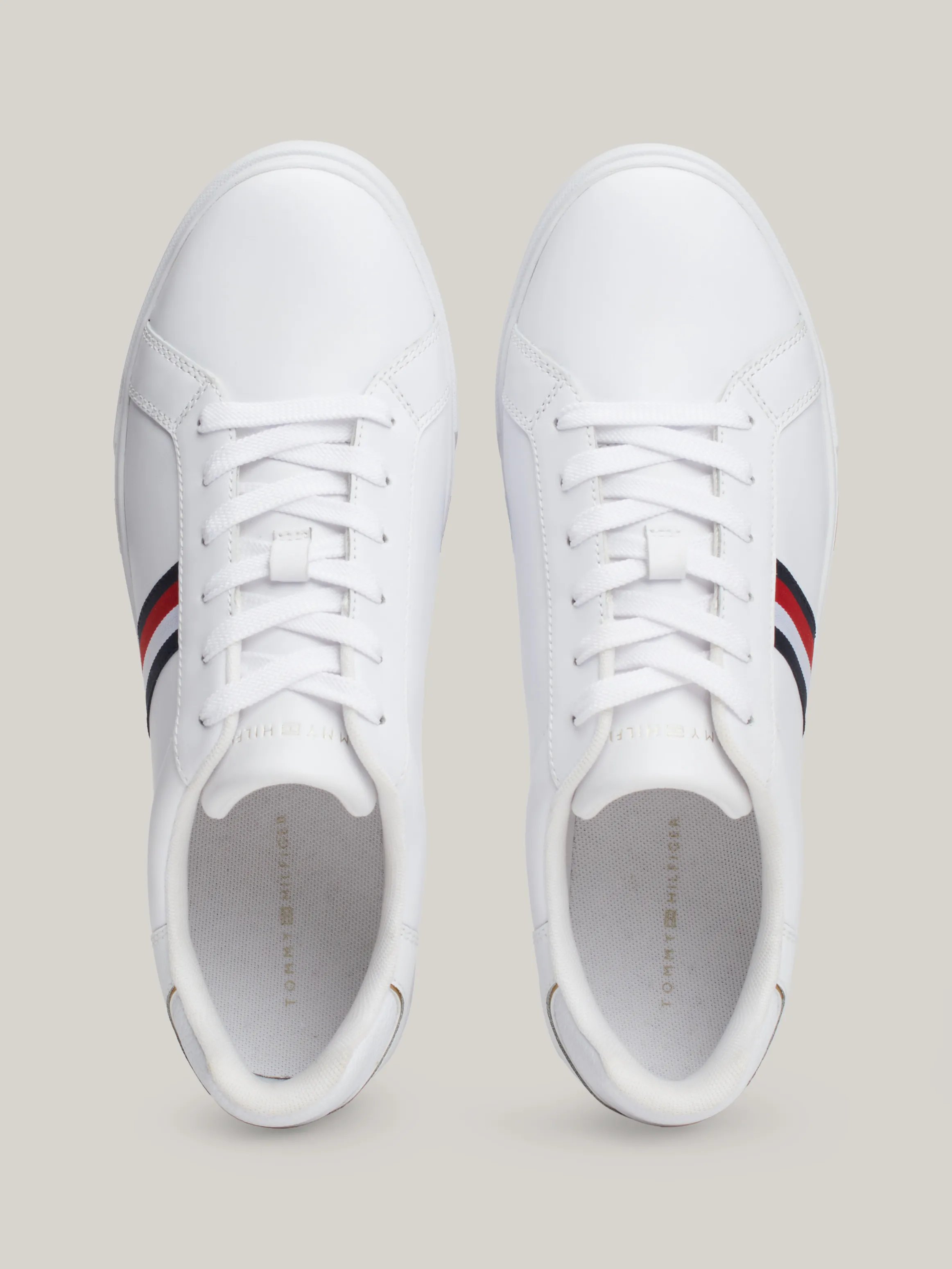 Essential Leather Signature Tape Court Trainers | Sneakers | Tommy Hilfiger