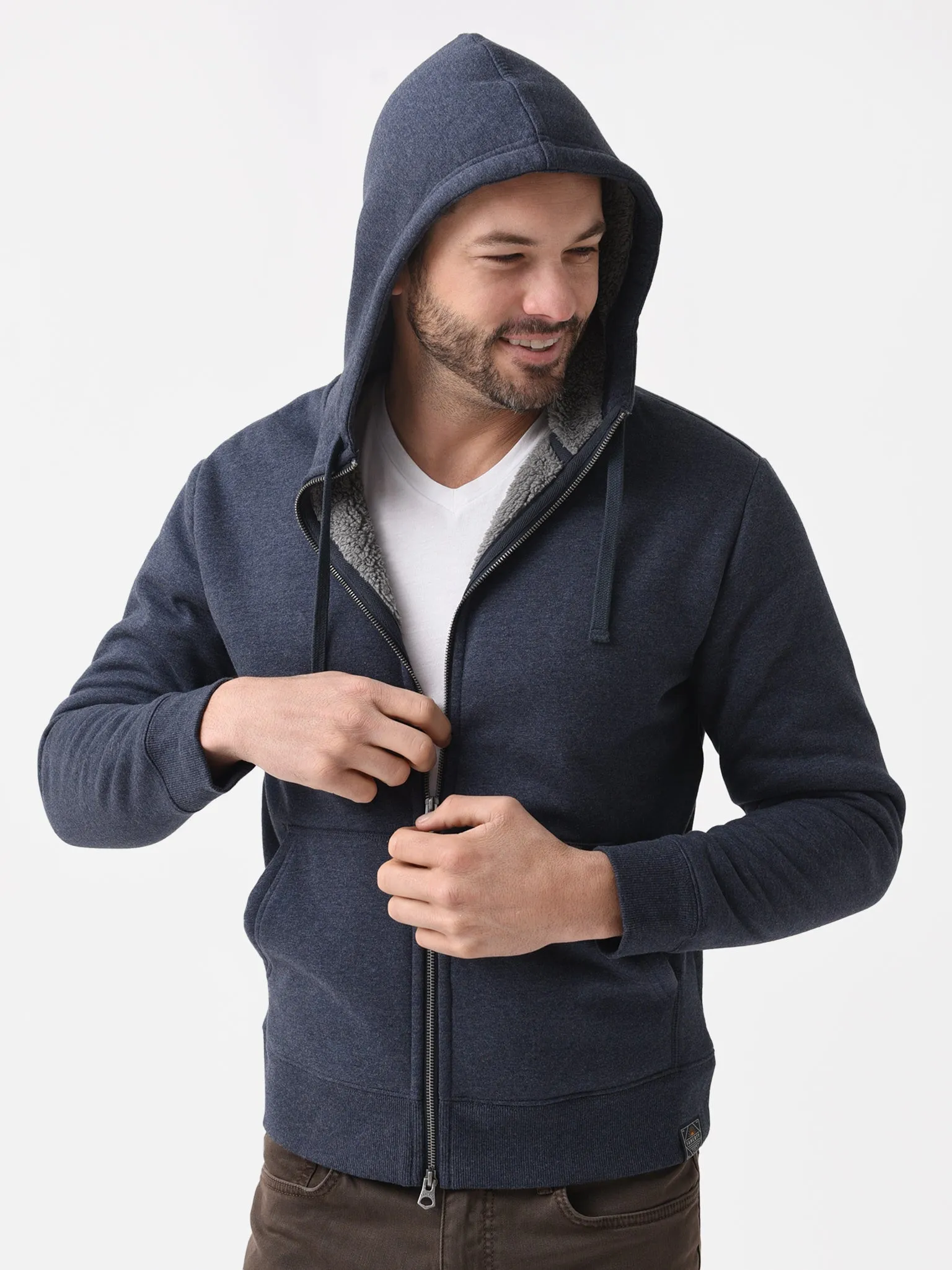     FAHERTY BRAND  Men's High Pile Fleece Zip Hoodie    