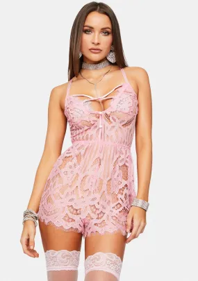 Feel My Heartbeat Eyelash Lace Romper-