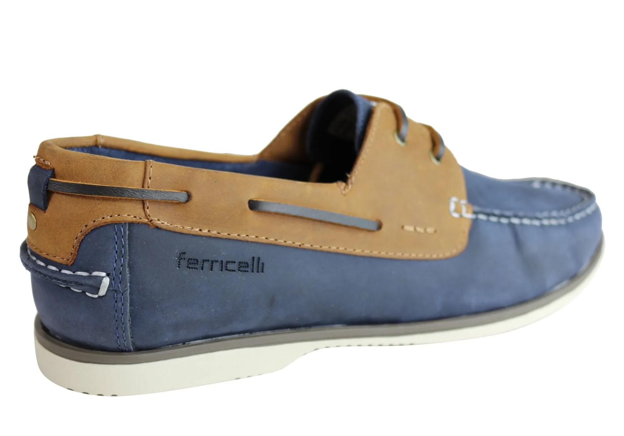 Ferricelli Gordon Mens Casual Leather Lace Up Shoes Made In Brazil