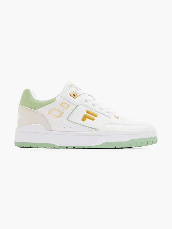 FILA  Court White/Green Lace Up Trainers