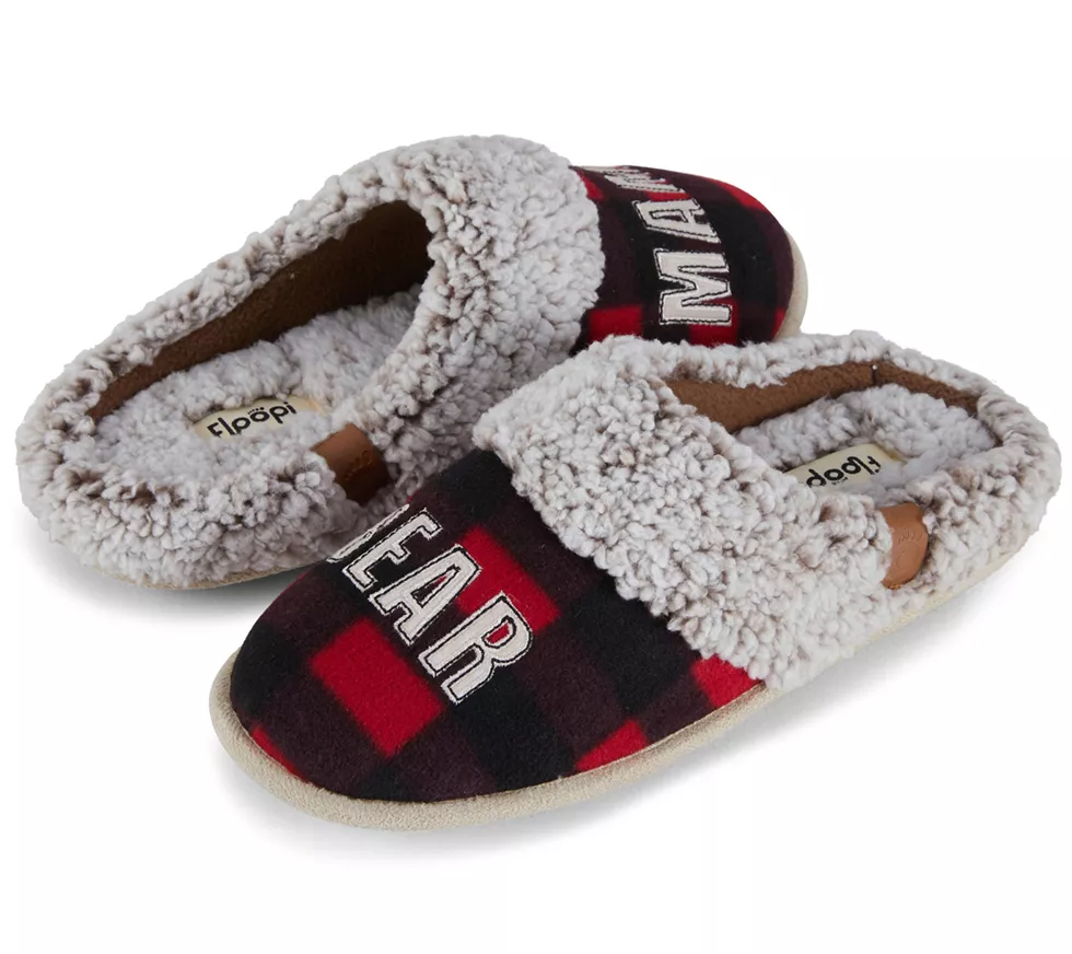 Floopi Family Set Plaid Ladies "MAMA BEAR" Clog  Slipper