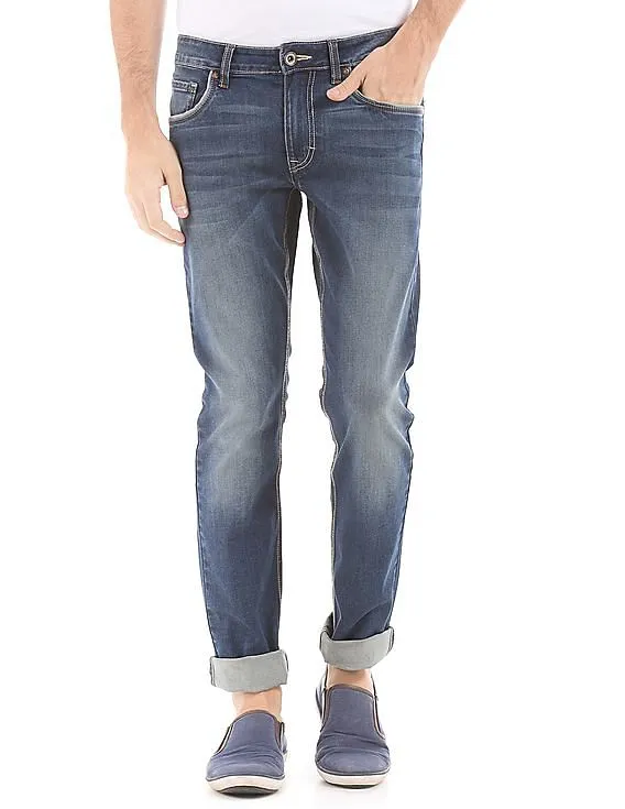 Flying Machine Slim Tapered Fit Stone Wash Jeans