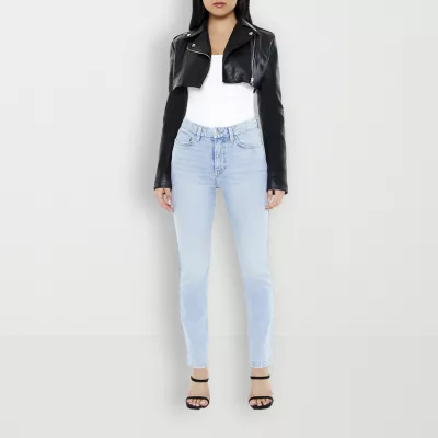 Forever 21 Faux Leather Lightweight Juniors Cropped Jacket