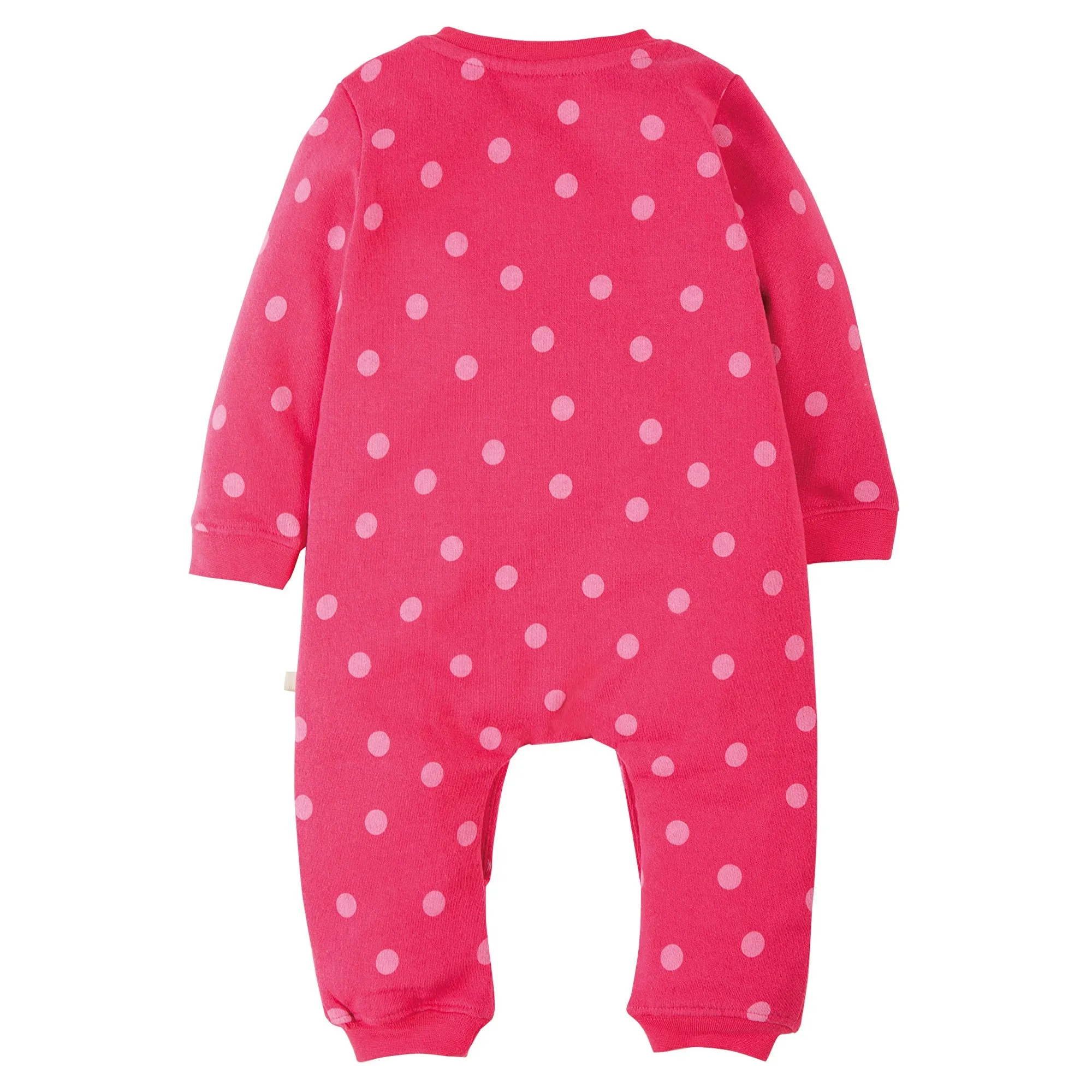 Frugi Baby Snug Cosy Raspberry Spot Zebra Romper