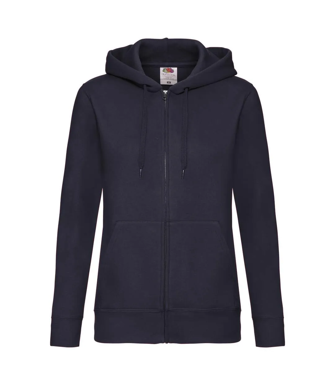 Fruit Of The Loom Ladies Lady-Fit Hooded Sweatshirt Jacket (Deep Navy) - UTBC1372