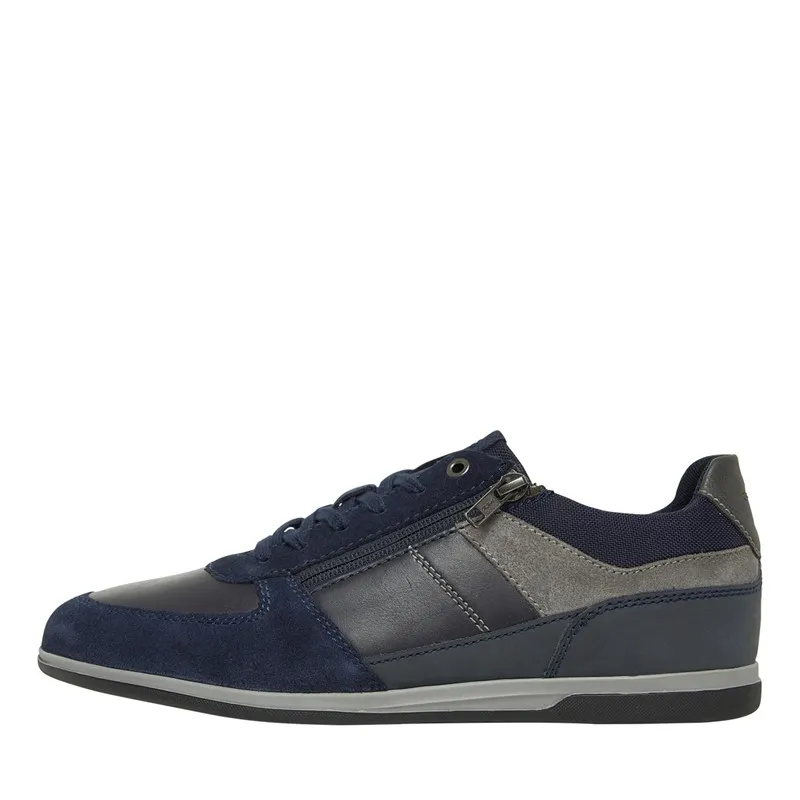 GEOX Mens Renan Low Profile Trainers Navy/Grey