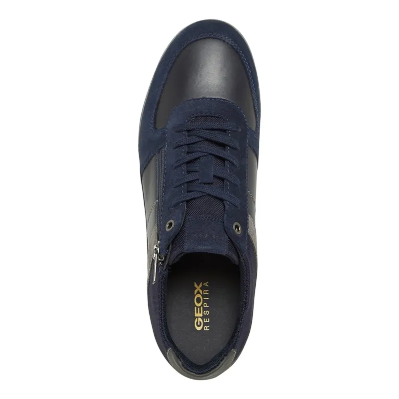 GEOX Mens Renan Low Profile Trainers Navy/Grey