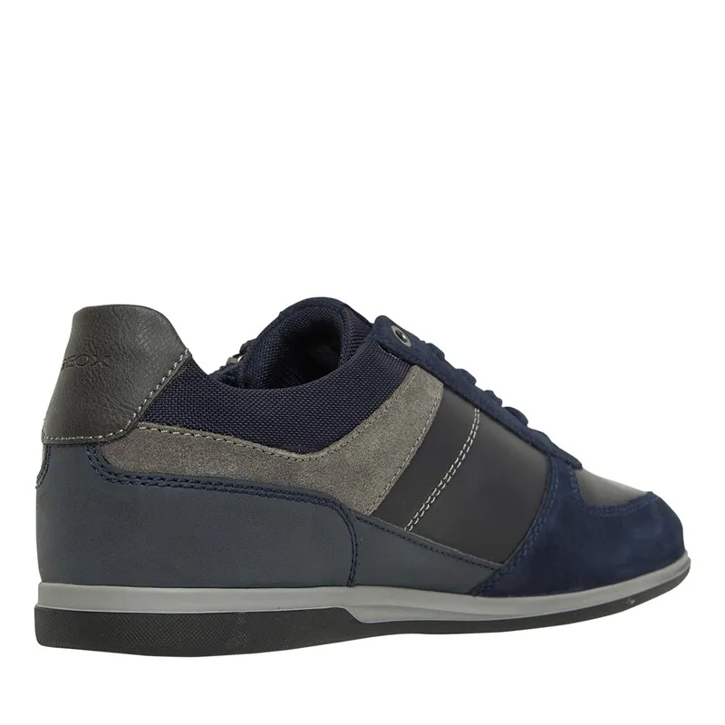 GEOX Mens Renan Low Profile Trainers Navy/Grey