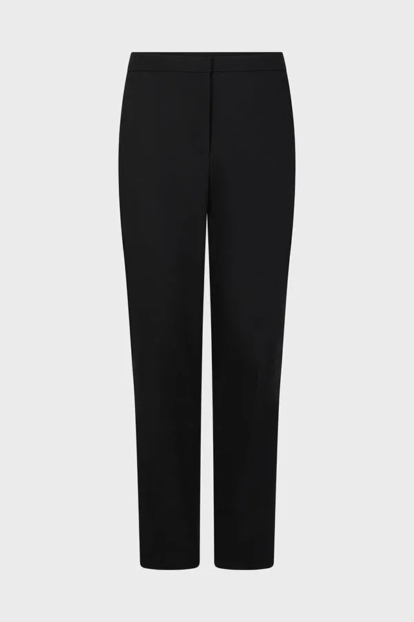 Gerard Darel CAUSETTE BLACK PLAIN 7/8 STRAIGHT TROUSERS