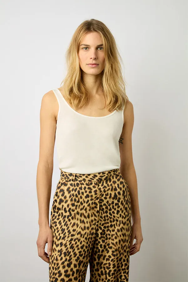 Gerard Darel CYBELL WIDE-LEG LEOPARD PRINT TROUSERS