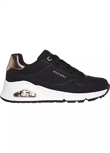 Girls Black Uno Gen1 Shimmer Away Trainers by Skechers | Look Again