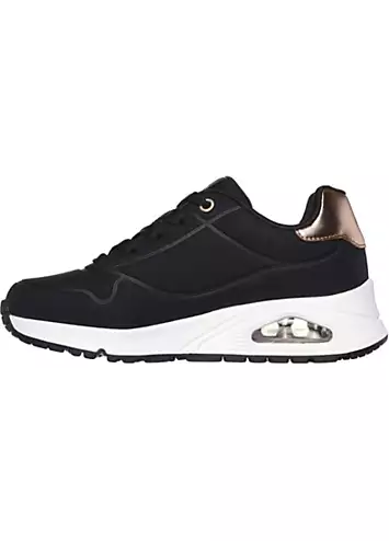 Girls Black Uno Gen1 Shimmer Away Trainers by Skechers | Look Again