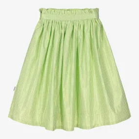 Girls Green Gingham Skirt