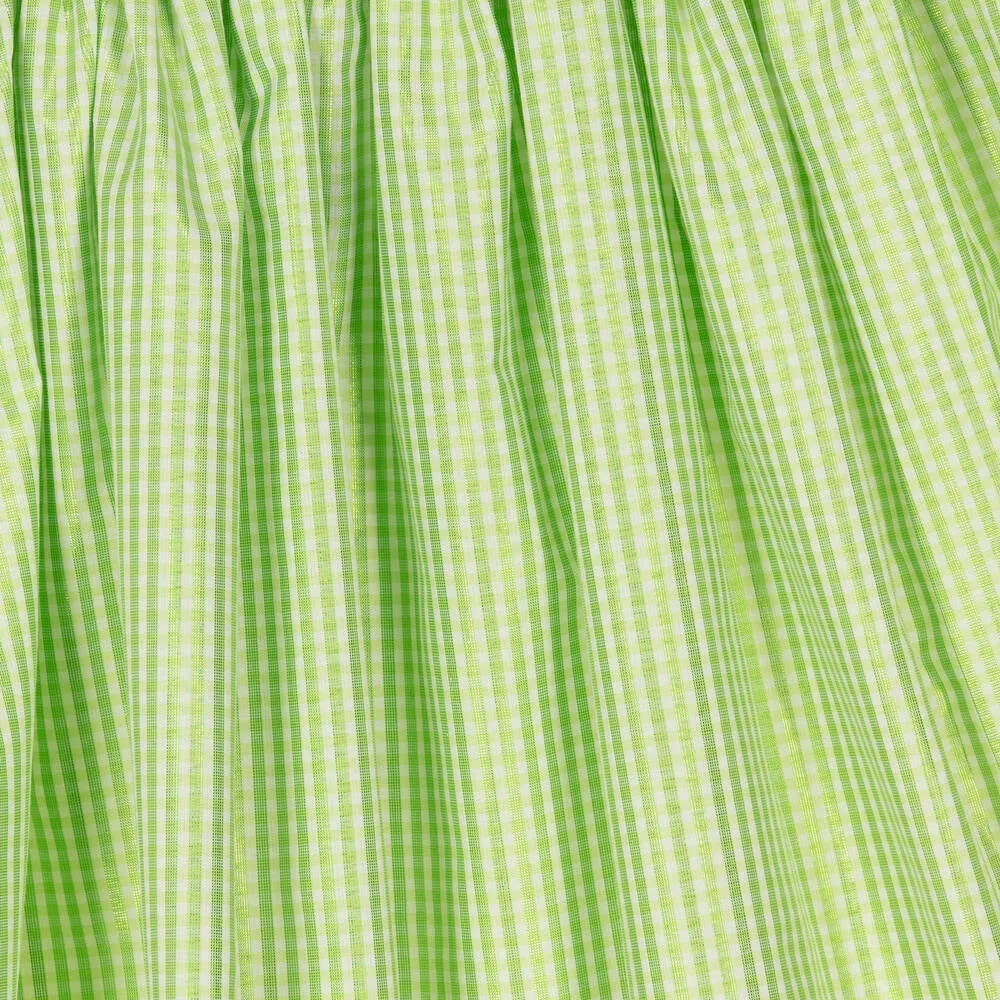 Girls Green Gingham Skirt