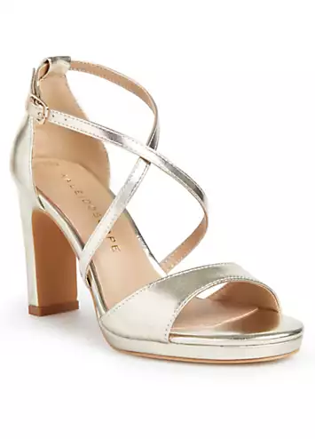 Gold Cross Strap Metallic Sandals by Kaleidoscope | Look Again