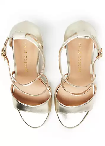 Gold Cross Strap Metallic Sandals by Kaleidoscope | Look Again