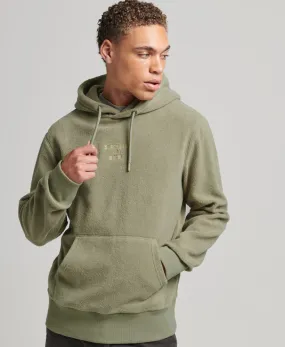 Graphic Logo Loose Fleece Hoodie | Light Khaki