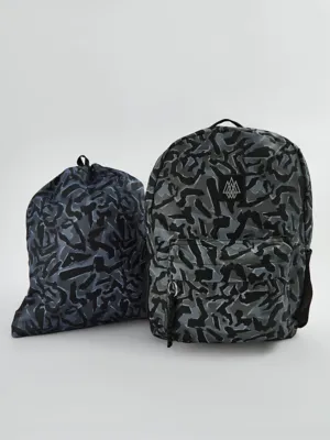 Grey Camouflage Backpack and Swim Bag | Kids | George at ASDA