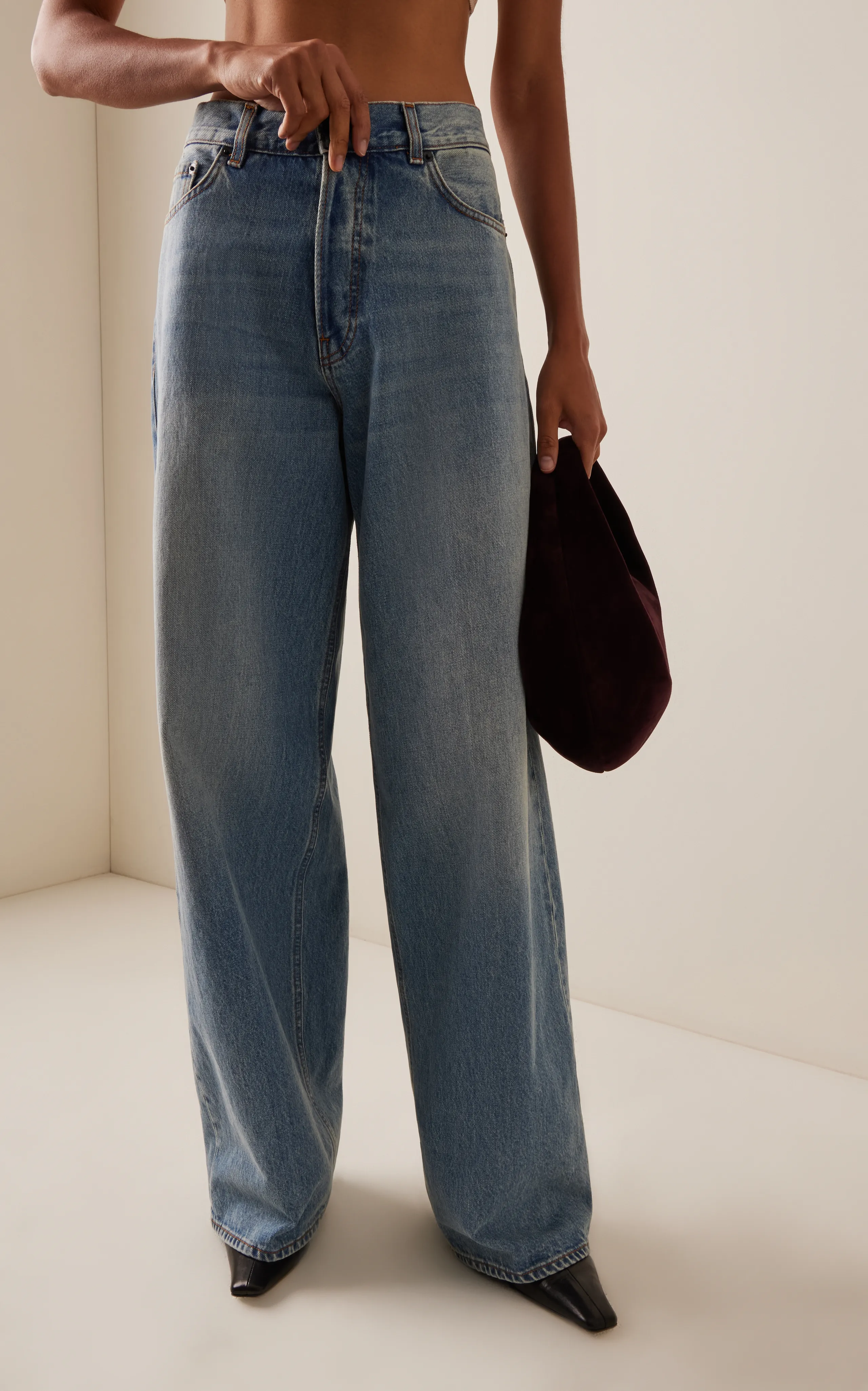 HAIKURE Bethany Rigid Drop-Rise Wide-Leg Jeans