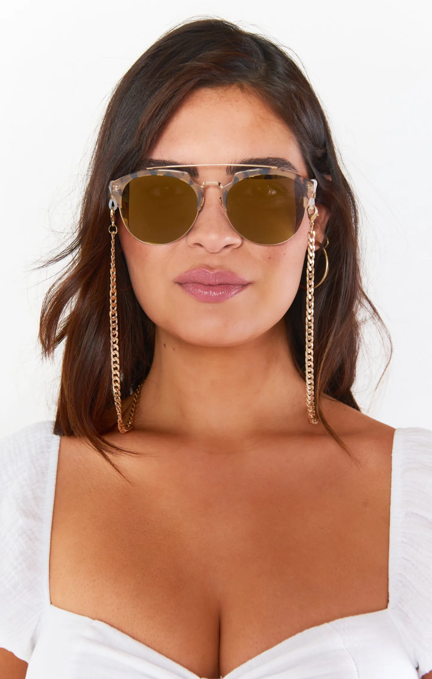 Harlow Aviator Sunglasses ~ Amber Tort