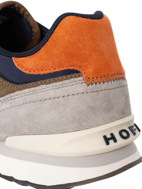 HOFF Biarritz Suede Trainers - Grey/Green/Navy