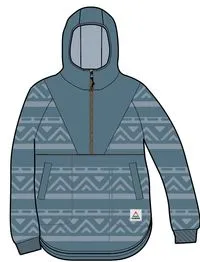 Holistic Sherpa Hooded Fleece - Washed Blue