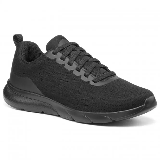 Hotter  Mens Spark Black Lace-Up Trainers