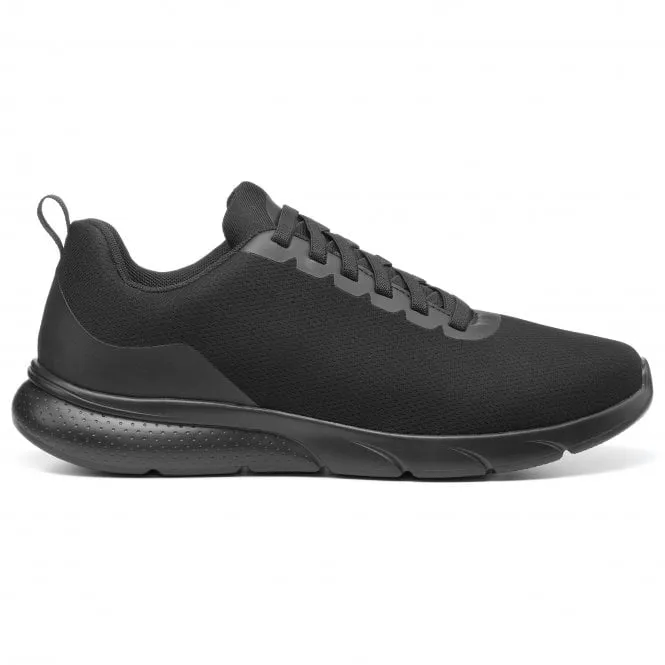 Hotter  Mens Spark Black Lace-Up Trainers