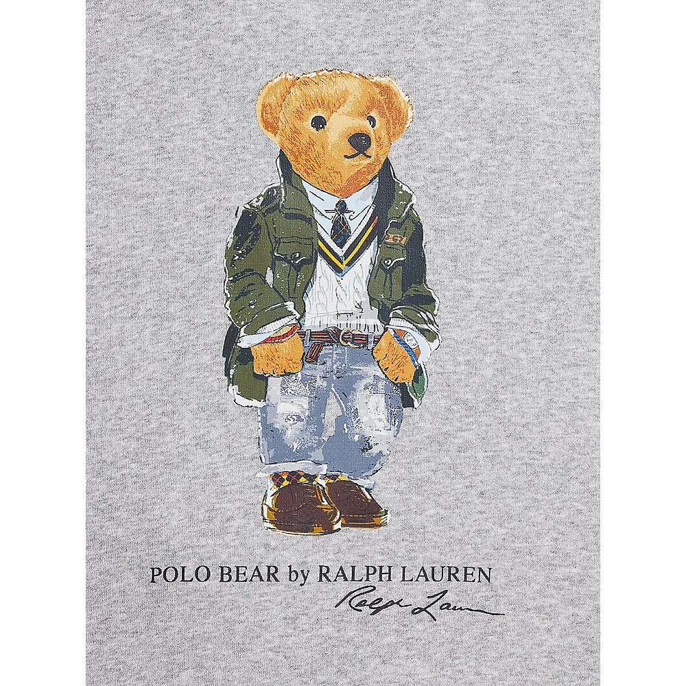 Hudson's Bay Boy's Polo Bear Colourblock Fleece Hoodie