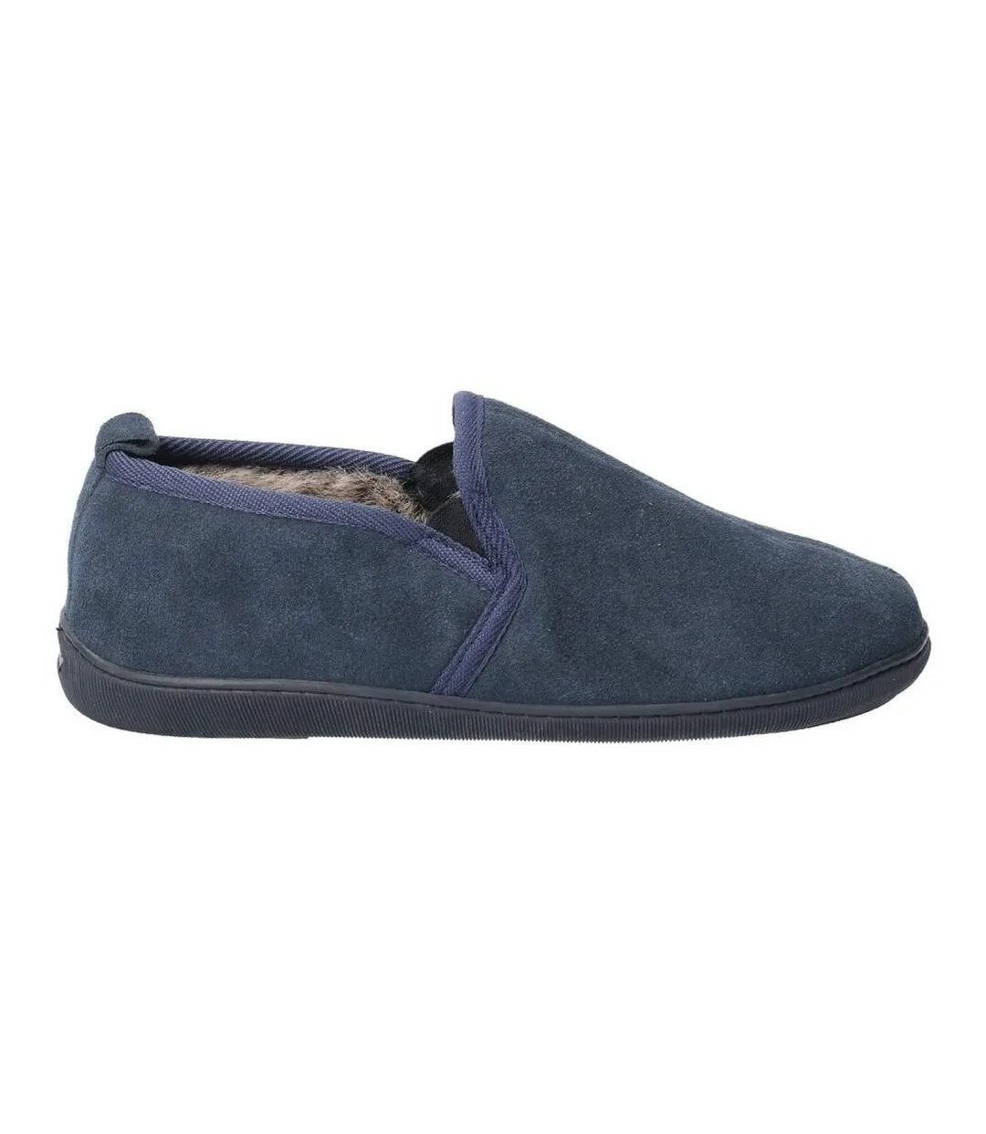 Hush Puppies Mens Arnold Slip On Leather Slipper (Navy) - UTFS6648