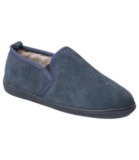 Hush Puppies Mens Arnold Slip On Leather Slipper (Navy) - UTFS6648