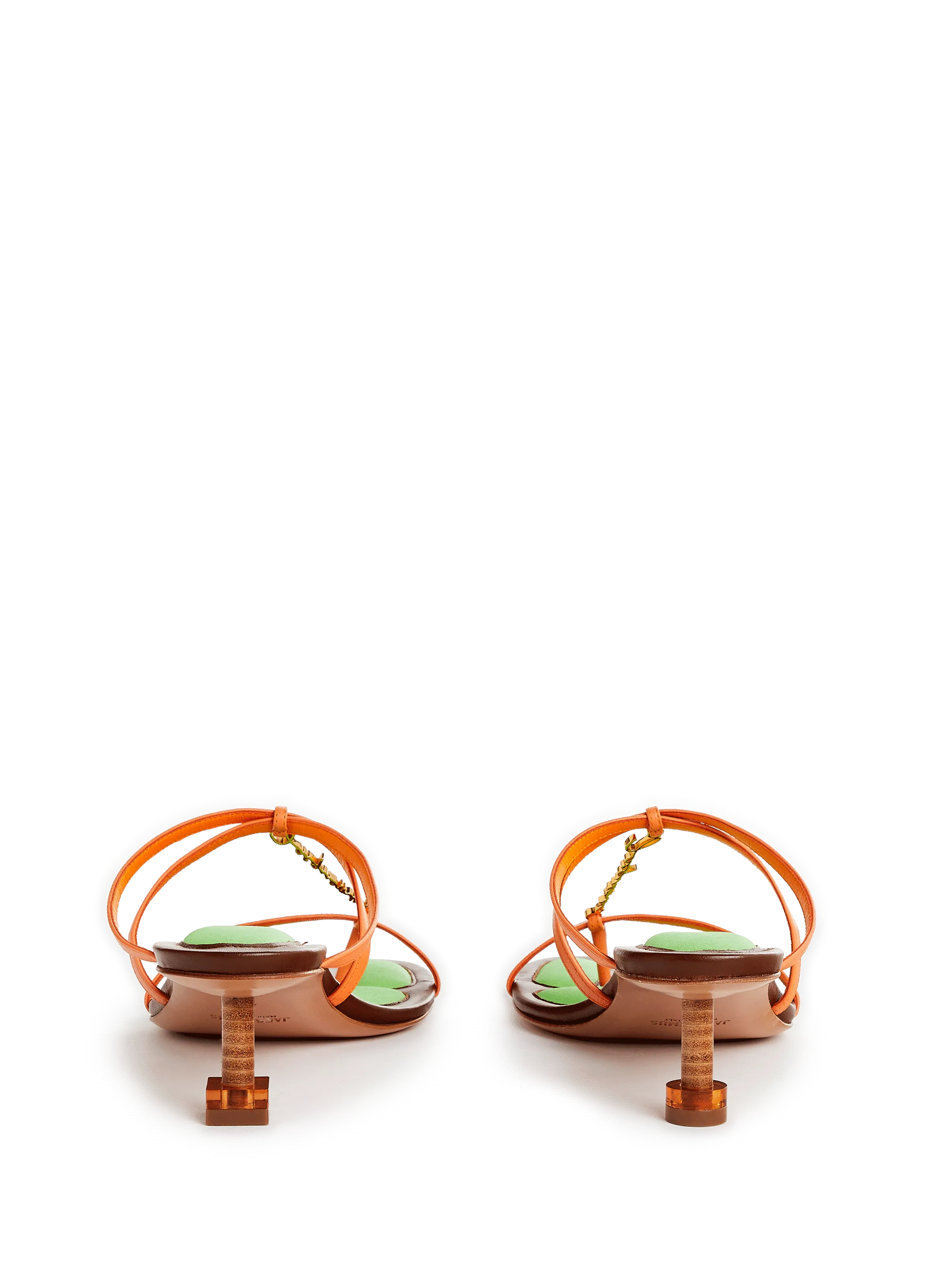 JACQUEMUS  Les Sandales Basses Pralu leather sandals - Orange