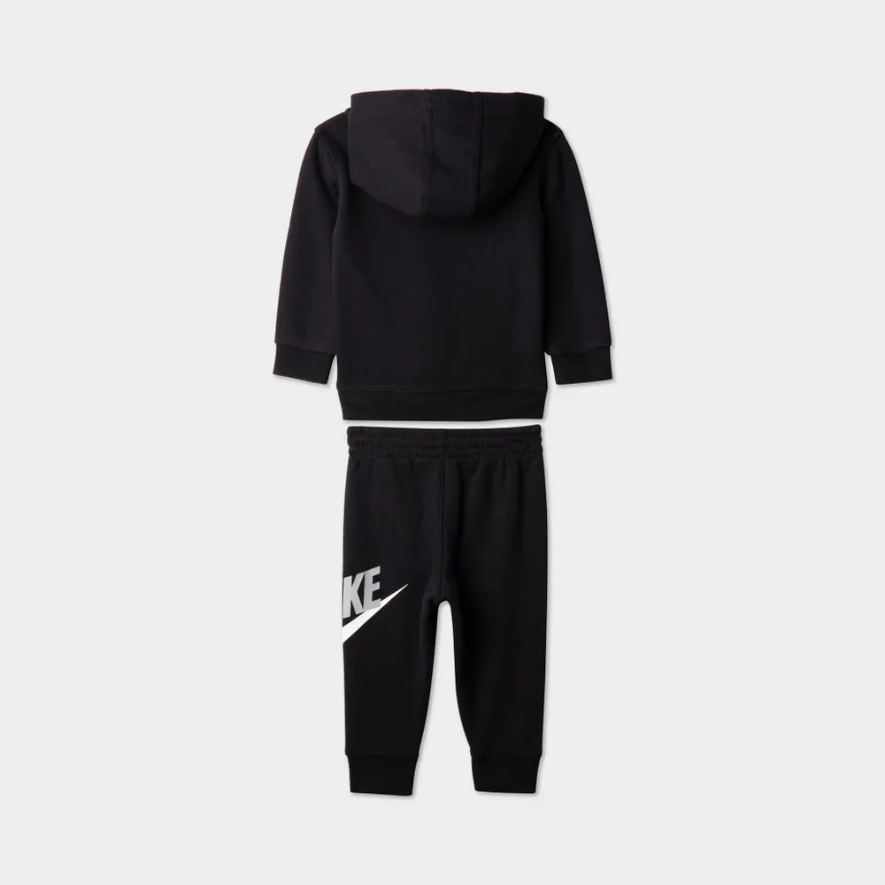 JD Sports Nike Infants’ Pullover Hoodie and Joggers Set Black / Light Smoke Grey