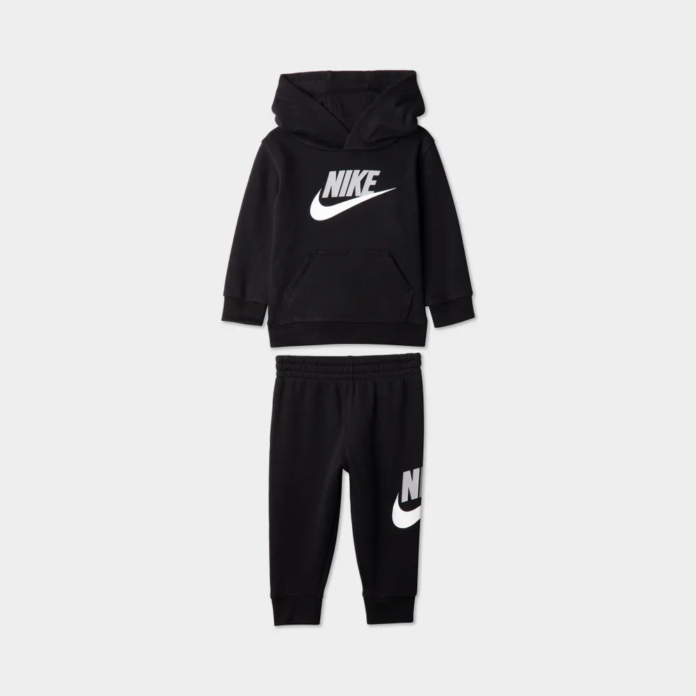 JD Sports Nike Infants’ Pullover Hoodie and Joggers Set Black / Light Smoke Grey