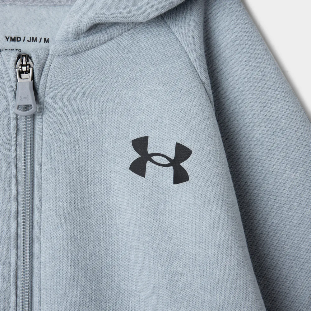 JD Sports Under Armour Junior Boys' Rival Cotton Full Zip Hoodie / Grey