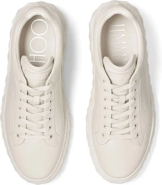 Jimmy Choo Diamond Maxi leather sneakers Neutrals