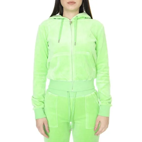 JUICY COUTURE W' Cotton Rich Robertson Hoodie Summer Green 