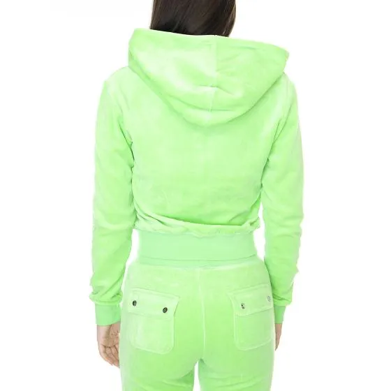 JUICY COUTURE W' Cotton Rich Robertson Hoodie Summer Green 