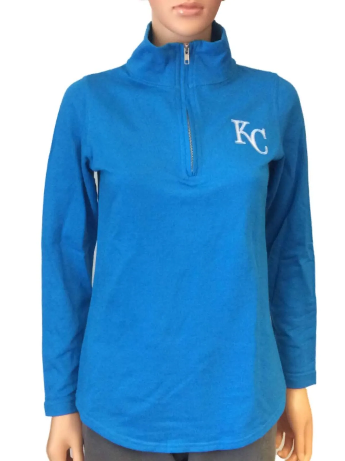 Kansas City Royals SAAG Women Cobalt 1/4 Zip Pullover Lightweight Jacket