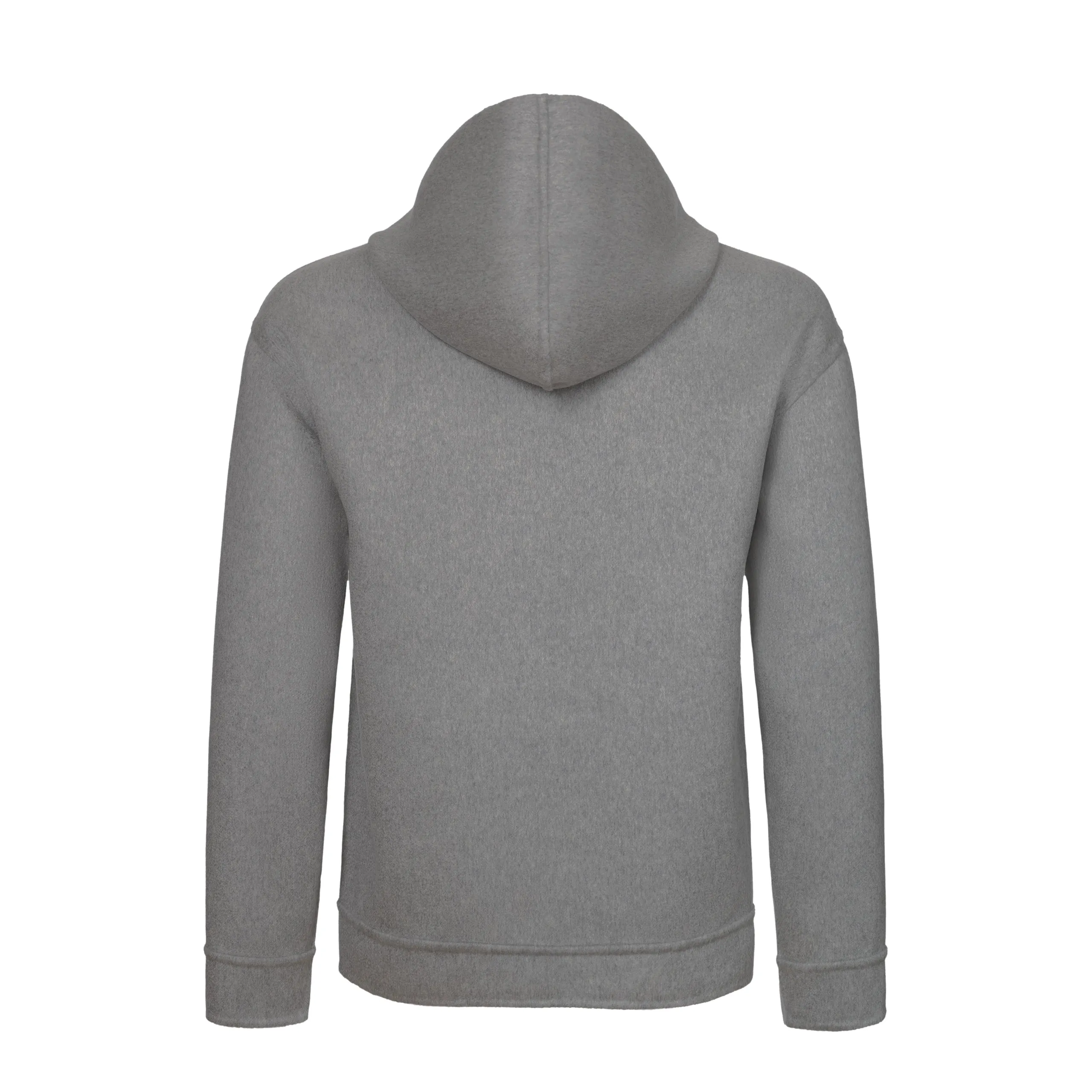  Kired Reversible Cashmere Hooded Jacket in Light Grey and Beige